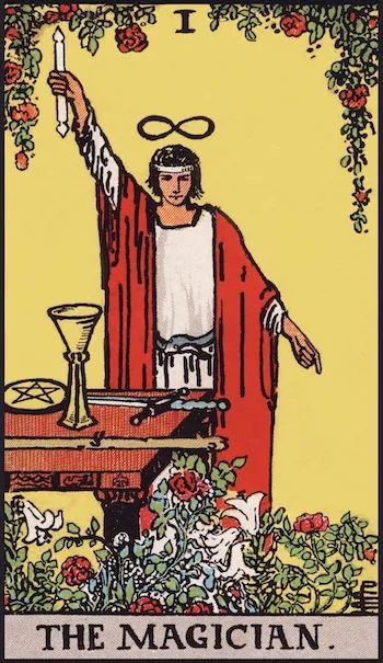 Carta dei tarocchi Il Mago, Dritta