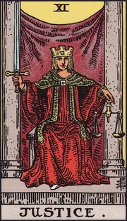 Justice tarot card