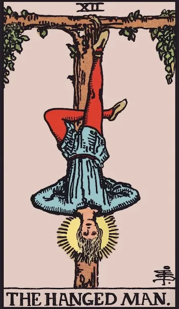 The Hanged Man tarot card, Upright