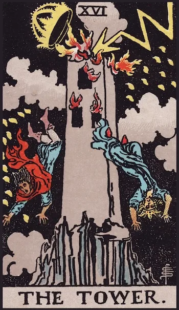Carta dei tarocchi La Torre, Dritta