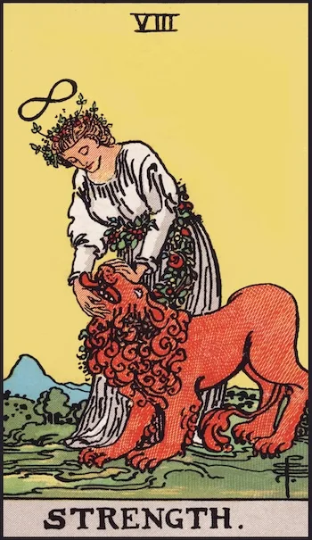 Carta dei tarocchi La Forza, Dritta